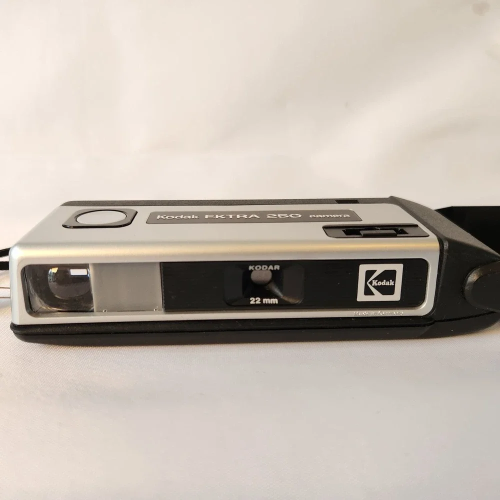 Vintage Kodak Ektra 200 110mm Film Pocket Camera Germany Retro 1980s Tech Style